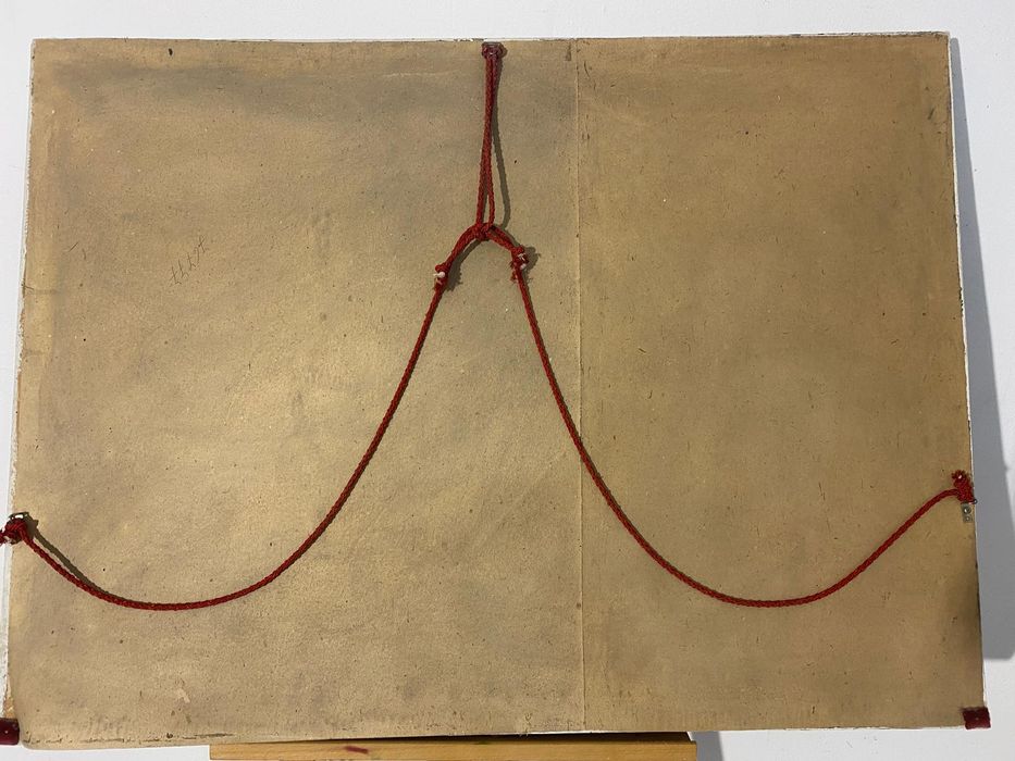 Tablou cu Ramă din Lemn 115x86 cm, Ulei pe Pânză; Peisaj Rustic Delta