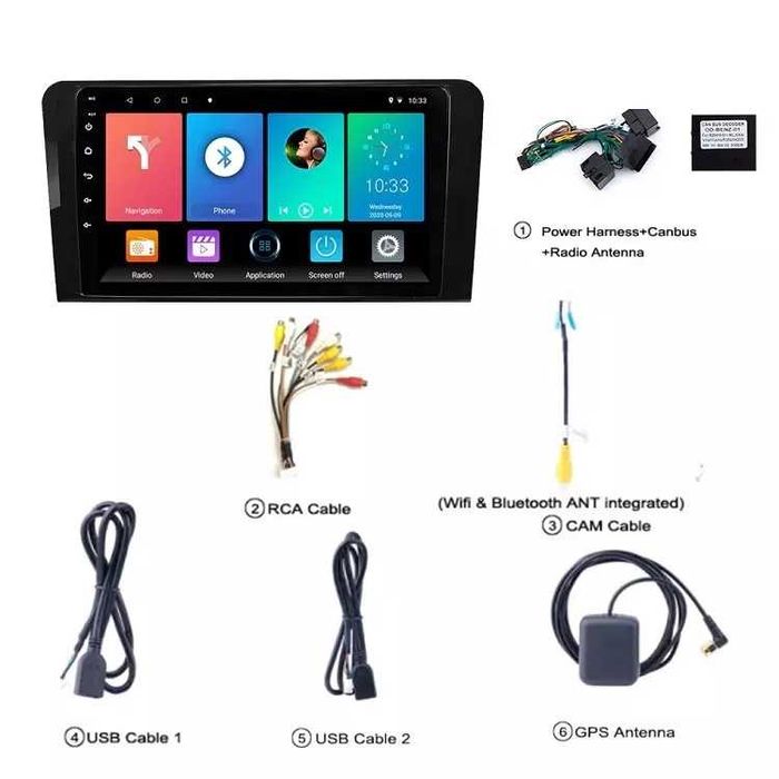 Мултимедия за Mercedes ML GL W164 Навигация плеър Android 2DIN ML GL