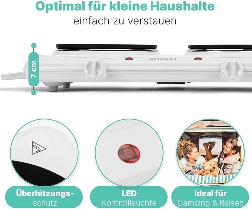 Нов двоен котлон Bomann DKP 5028 CB бял