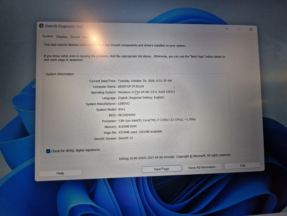 Laptop Lenovo 83A1