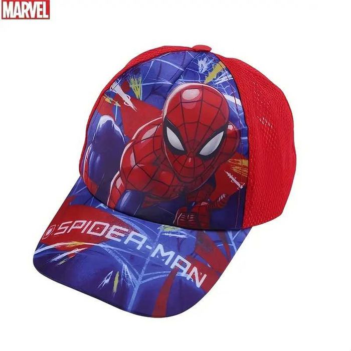 Нова детска шапка с козирка Spider-Man (Спайдърмен) в червен или син цвят