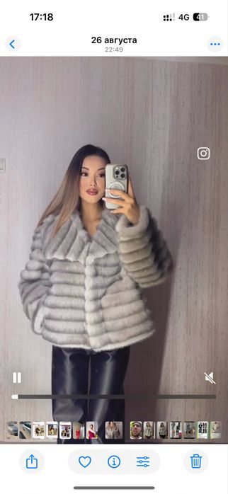 Продам эко шубу размер 44