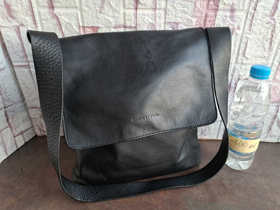 дамска мъжка кожена чанта Marco Polo,естествена кожа