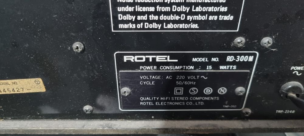 Deck Technics RS X520 si Rotel RD 300M Bratia din Deal • OLX.ro