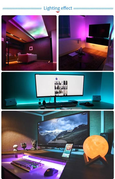 Kit Bandă Led Cu Telecomandă RGB, 300 LED-uri /Lungime 5Metri