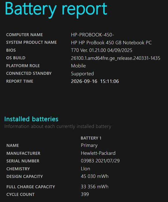 Батерия HP ProBook RH03XL, M01524-AC2, 3 клетки, 11.4V, 45Wh. Оригинална
