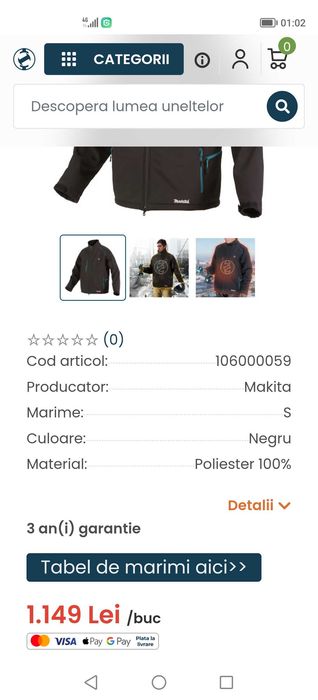 Haina de iarna cu încălzire