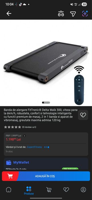 Banda de alergare FitTronic DW300 stare buna, DOAR BUCURESTI