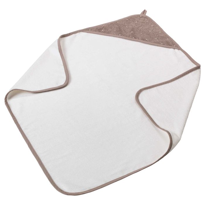 NOU! Prosop cu glugă bebe alb - bej IKEA