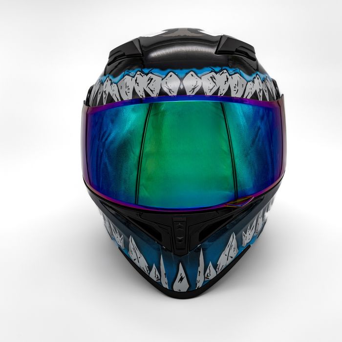 Каска №3896-2 BL/M Модулна Bluetooth мотоциклетна каска