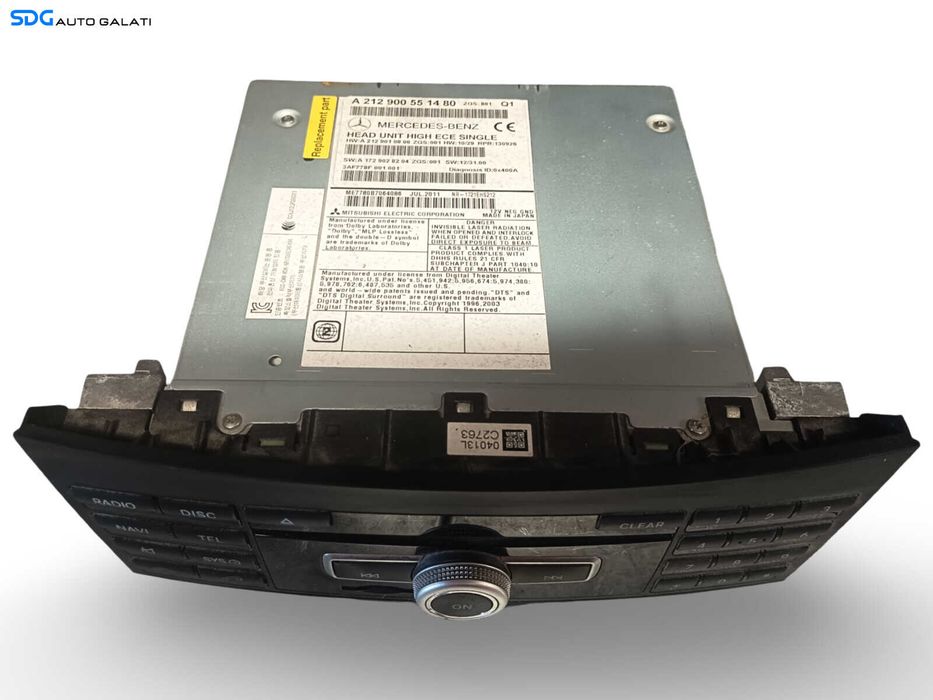 Radio CD Player Mercedes Clasa E Class W212 2009 - 2016 Cod A212900551480 [C8264]