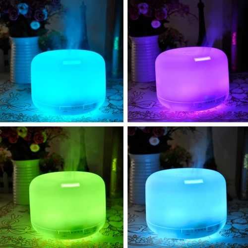 ПРОМО!! Арома дифузер 500мл с различни цветове , таймер и дистанционно