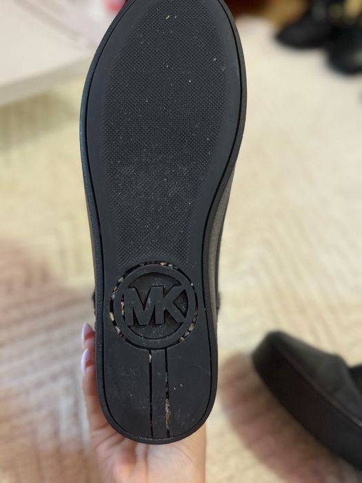 Дамски кожени боти/ботуши Michael Kors с топла подплата и платформа