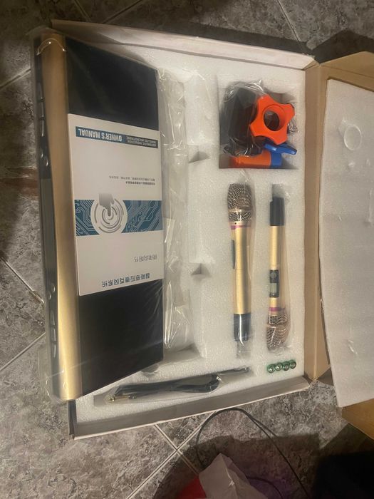 Безжична микрофонна система 2 канала, функция против обратна връзка