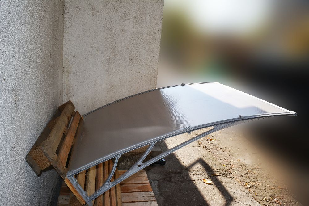 Навес от поликарбонат - модулен дебелина 4-6 мм. + UV, алуминиев