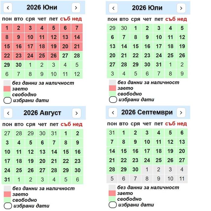 До Морска градина, двустаен за нощувки ”Плаж 1”, ж.к. Лазур, Бургас