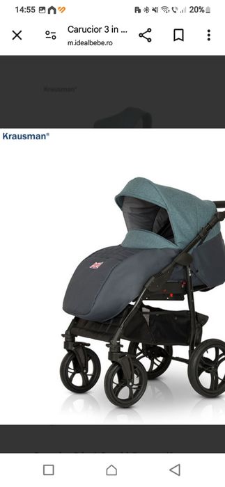 Carucior 3 in 1 Combi Green - Krausman