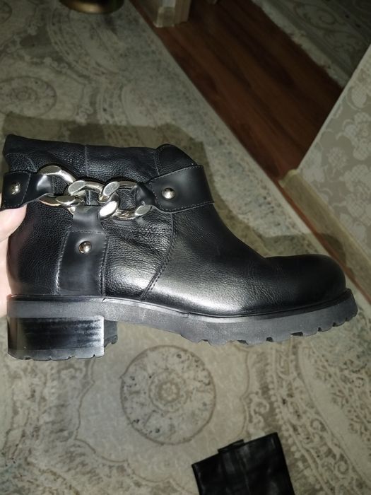 Кожаные сапоги трубы !
