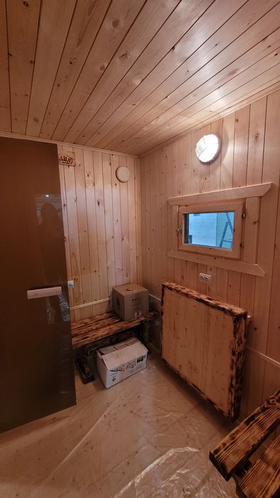 Баня мобильная с крыльцом, баня вагон, баня бочка