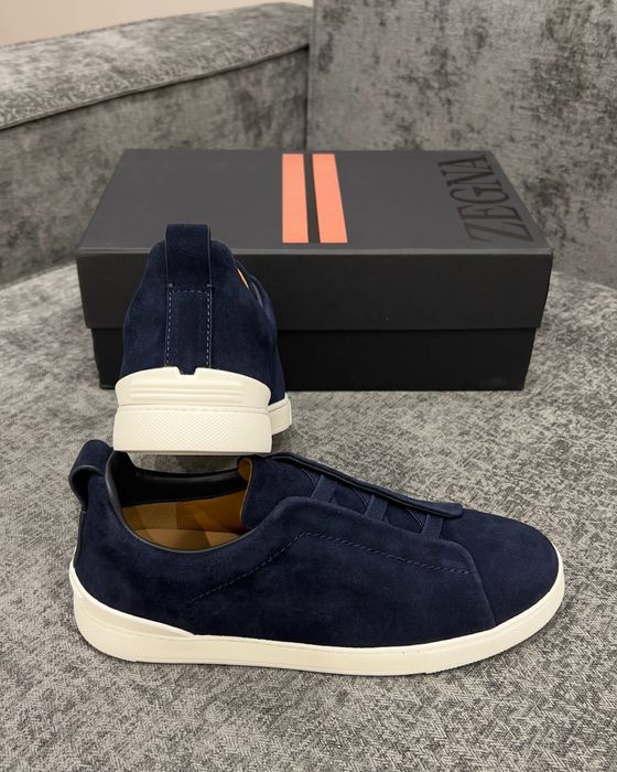 Замшевые кеды Зегна