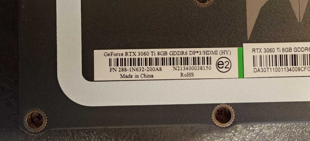 Продавам Перфектна Видео Карта Acer Predator Turbo RTX 3060TI 8Gb DDR6 256bit OC