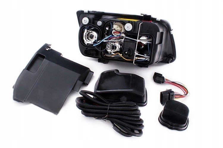 Faruri VW Bora 1998-2008 Angel eyes Negru