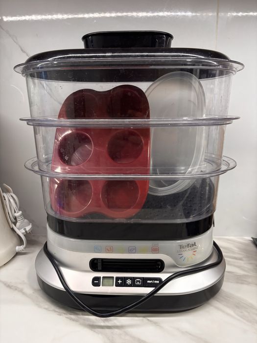 Уред за готвене на пара Tefal Steam n'Light VC3008, 900 W, 10 л, Сив