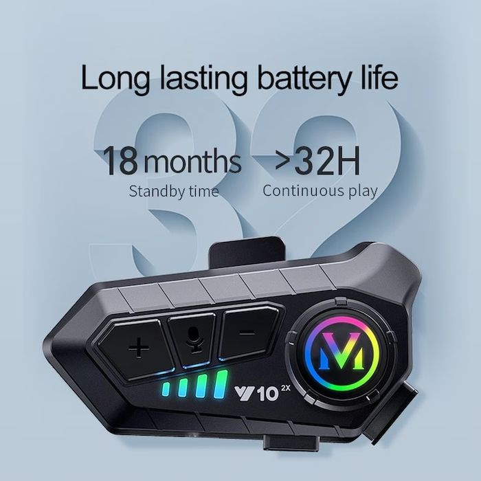 Комплект от 2 броя Слушалки за Каска , Bluetooth, Интерком, intercom