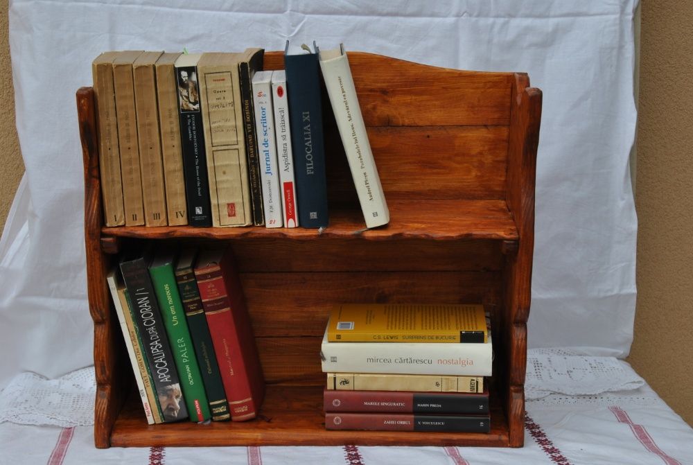 Vand etajera cu 2 polite din lemn