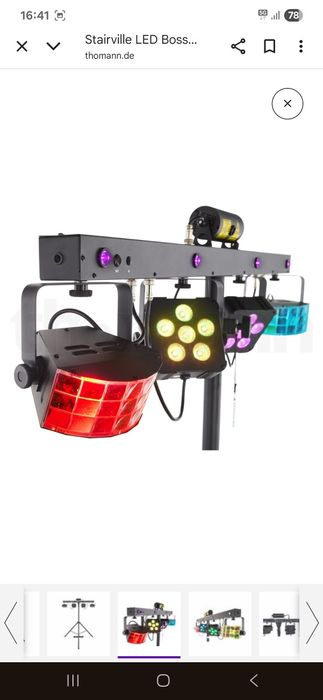 Lumini led dj cu stativ husa si telecomanda