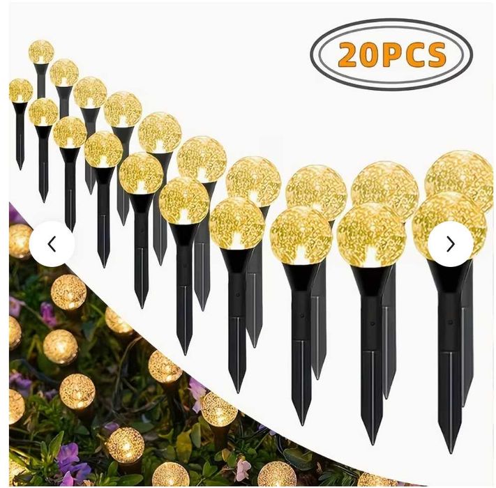 Lampi Solare de Gradina cu Efect de Cristal