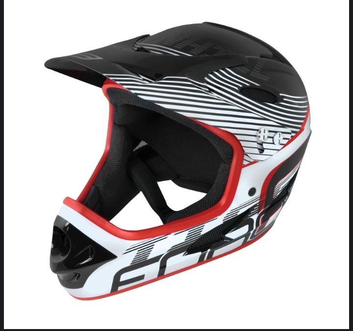 Casca Force Tiger Downhill negru/rosu/alb L-XL (59-61 cm)