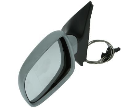 Oglinda exterioara VW Polo (6N2) Hatchback 10.1999-09.2001 Partea Dreapta Crom Convex Manuala Prin Cablu Fara Incalzire, carcasa grunduita