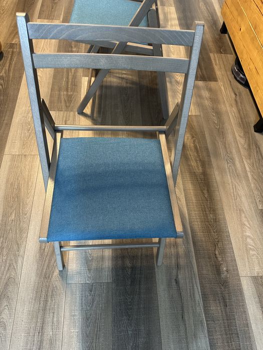 Scaun bucatarie / living pliant, tapitat, lemn + stofa