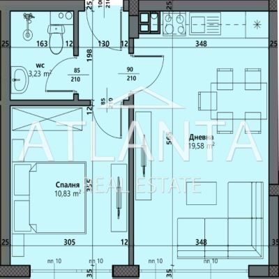 Продава се Двустаен апартамент в Варна, Виница - 42 кв.м за 1405 €/кв.м - Снимка #1