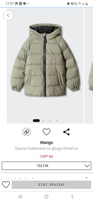 Geaca baieti, marimea 152, mango