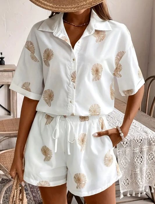 Дамски летен комплект и Кожен къс панталон