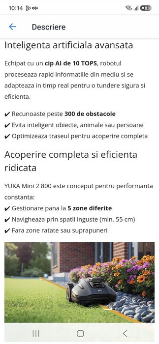 Robot de tuns gazonul  AI  MAMMOTION