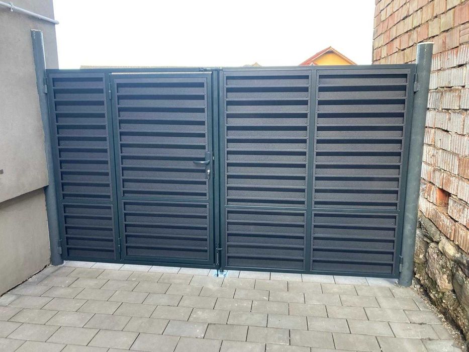 Gard metalic jaluzea | Suruburi ascunse | Alba | Model 2026 |