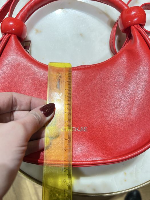 Сумка красная экокожа