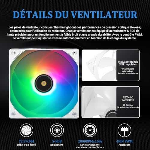 Thermalright Frozen Notte 360 White ARGB AIO охлаждане