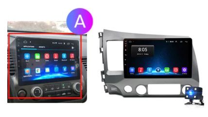Мултимедия 10" Android 11 за Honda Civic 8 2005 - 2011 GPS