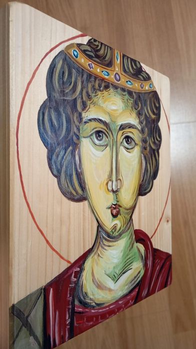 Icoană pictată în tehnică tradițională. SFÂNTUL GHEORGHE