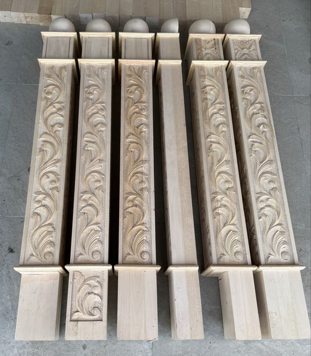 Balustradă lemn sculptată manual – unicat, executată de sculptor Sibiu