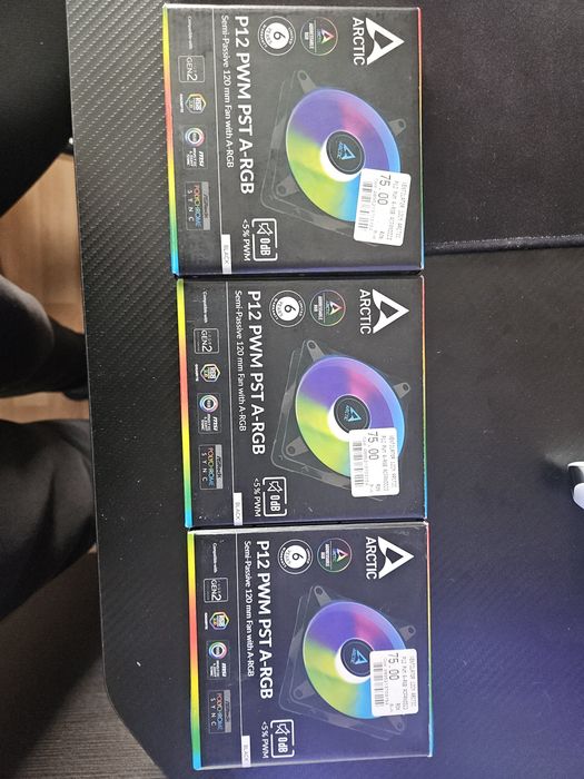 Set 3xventilatoare Arcic P12 argb/Cooler Master Halo