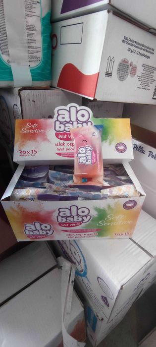 Мокри кърпи бебешки Alo baby, Alo Shine от Турция