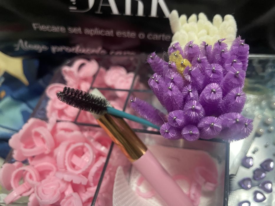 Kit complet extensii gene + Pat profesional pliabil | Tot ce ai nevoie pentru Lash Artist