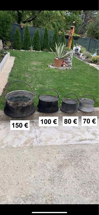 Автентични старинни медни котли / бакъри (ръчна изработка)