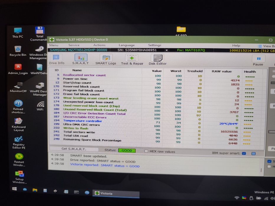 Ssd Samsung 500gb MZ7TN512HDHP 98%