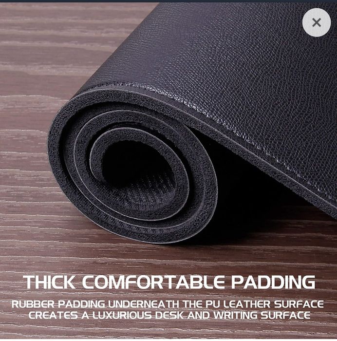 Mouse Pad albastru închis gaming ENHANCE  Faux Leather Premium